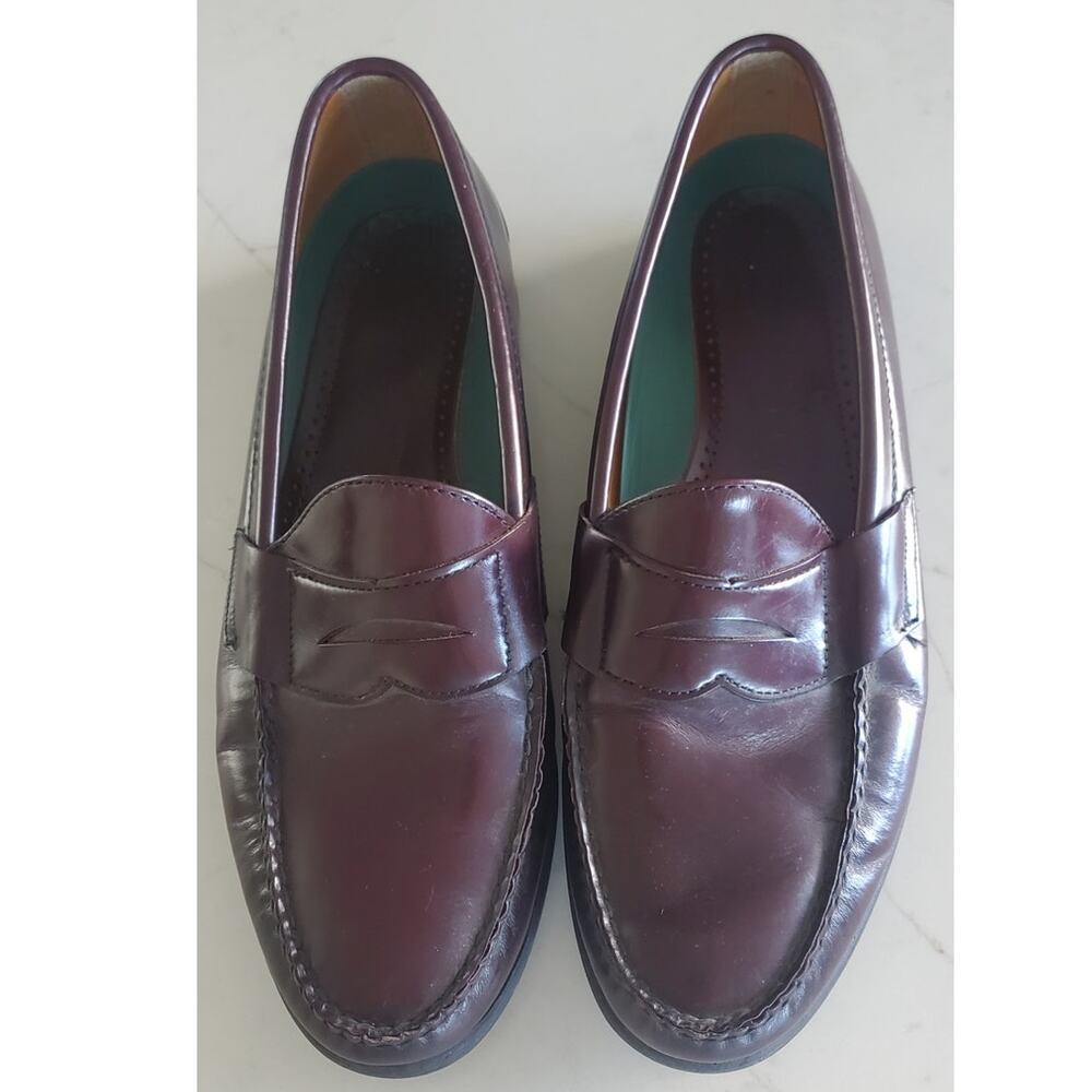 Men's Sebago Lites Hand Sewn Leather  Penny Loafers USA 12D Rubber Sole